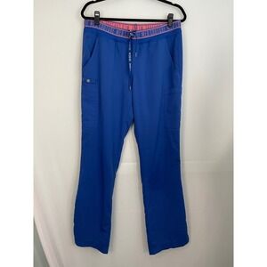 Med Couture Women's Royal Blue Cargo Scrub Pants Athletic Fit MEDIUM